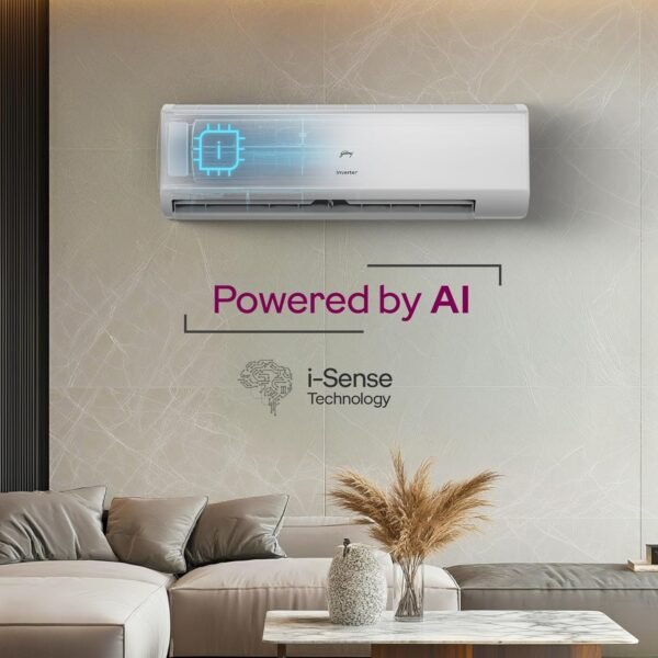 Godrej 1.5 Ton 5 Star, 5 Years Comprehensive Warranty, AI powered, 5-In-1 Convertible Cooling Inverter Split AC (Copper, 2025 Model, SIC 18ITC5-WZR/WZS/WYS Split 5S, White) - Image 3