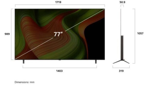 LG OLED 195cm (77) TV (B5), a8 Gen2 AI 4K Processor, 120Hz Native Refresh Rate, Dolby Vision & Atmos 2025 - Image 3