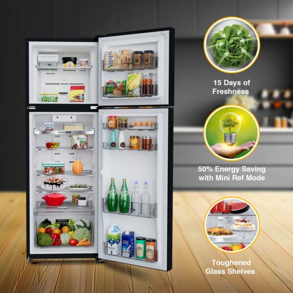 Whirlpool 327 L 2 Star IntelliFresh Convertible Inverter Frost Free Double Door Refrigerator (IFPRO INV CNV 375 OMEGA BLACK(2S)-TL) - Image 5