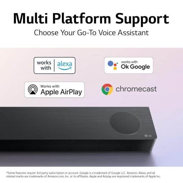 LG Sound Bar with Surround Speakers S95Qr-9.1.5 Channel,810 Watts Output,Home Theater Audio with Dolby Atmos,DTS:X,&Imax Enhanced,Wi-Fi,Multi - Image 5