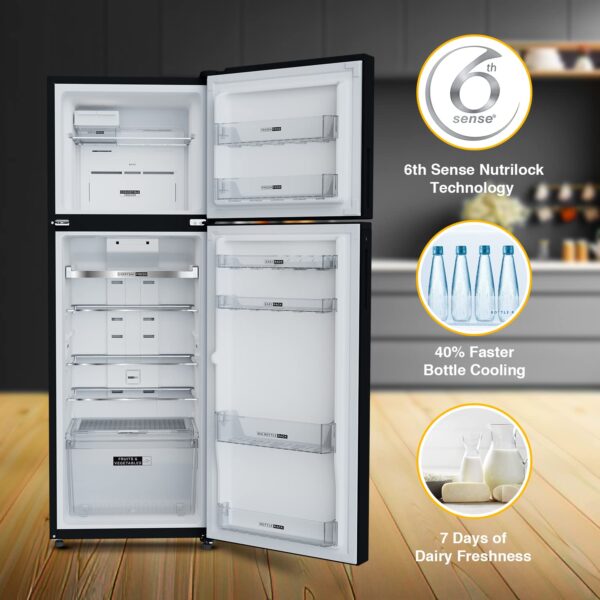 Whirlpool 327 L 2 Star IntelliFresh Convertible Inverter Frost Free Double Door Refrigerator (IFPRO INV CNV 375 OMEGA BLACK(2S)-TL) - Image 6