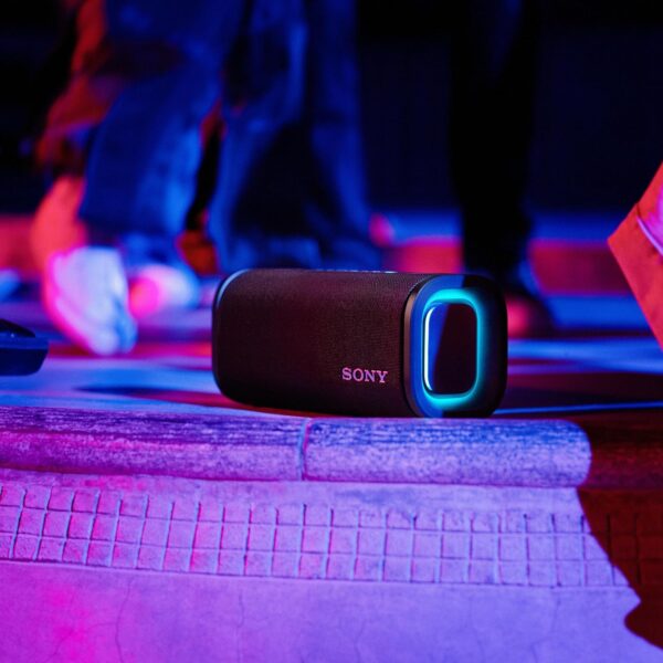 Sony New Launch ULT Field 5 Bluetooth Wireless Speaker with Massive Bass|360° Party Light|25hrs Playtime|IP67|Shoulder Strap|Quick Charge|Built in Powerbank|Party Connect(SRS-ULT50)-Black - Image 7