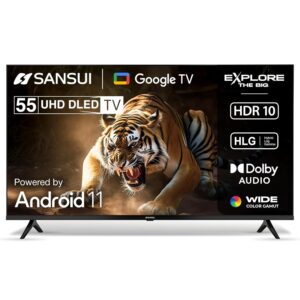 SANSUI 140 cm (55 inch) 4K Ultra HD Smart Google TV with A+ Grade IPS Panel Dolby Audio & Film Maker Mode LED TV(JSW55UG23)