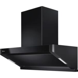 Electrolux 90cm semi vertical Chimney for up to 500 sqft Kitchen, Filter-Free, PowerBoost, UltimateTaste 700, Stainless Steel, (ECS9939KB,Black Metal)