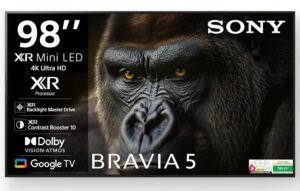 Sony 248 cm (98 inches) BRAVIA 5 Series 4K Ultra HD Smart Mini LED Google TV K-98XR55A
