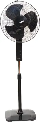 USHA Striker Plus Pedestal Fan | 400MM Sweep Size | 2100 RPM | Jerk-Free & amp; Uniform Oscillation | Aerodynamic Blade Design for High Air Delivery | Anti-Rust Protection |100% Copper Motor |(Black)