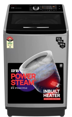 IFB 9.0 Kg 5 Star Top Load Washing Machine Aqua Conserve (TL-SLBS 9.0KG AQUA, Silver, 2X Power Steam, 4 Years Comprehensive Warranty)