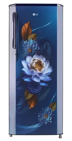 LG GL-B211HBWD, 201 Ltrs 3 Star Inverter Direct Cool Single Door Refrigerator, Blue Waterlily