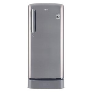 LG 190L 3 Star Direct-Cool Single Door Refrigerator (GL-D201APZD, Shiny Steel, Base stand with Drawer)