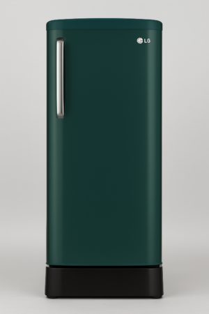 LG 201 L 3 Star Inverter Direct-Cool Single Door Refrigerator Appliance (GL-D211HEGD, Emerald Green, Base stand with drawer