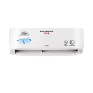 Hitachi 1 Ton Class 3 Star Long Air Throw Fixed Split AC (100% Copper, 4-Way Swing, Dust Filter, 3200FL RAS.B312PCAIBA1, White)