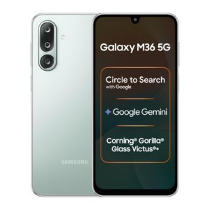 Samsung Galaxy M36 5G (Light Green, 6 GB RAM, 128 GB Storage)| Circle to Search| Google Gemini| Corning Gorilla Glass Victus+| 7.7mm Slim| AI Enhanced 50 MP OIS Triple Camera| Unmatched Nightography