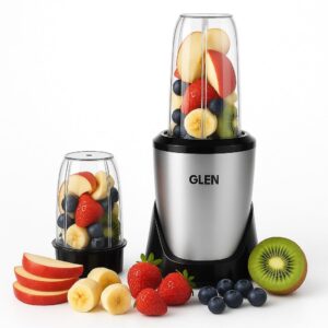 Glen Nutri Blender Mixer Ultra Tuff 900 Watt, with 2 Unbreakable Jars, Thermal Overload Protector, Dual Blade Technology Grinder for Kitchen, Protein Shakes, Smoothie Maker - SA-4048UT
