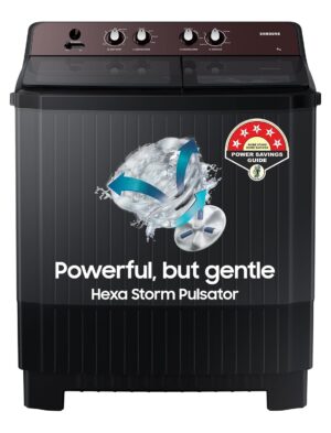 Samsung 9 Kg 5 Star Semi-Automatic Top Load Washing Machine Appliance (WT90B3560RB/TL,DARK GRAY)