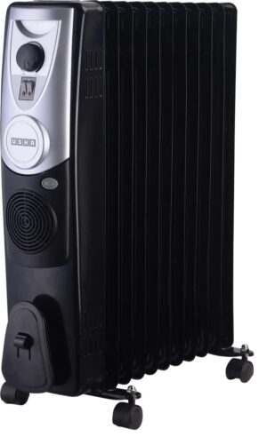 Usha OFR 13 Fin 2900 Watt 4213 F PTC Room Heater with Fan Heater with 3 Heat Setting "1000W/1500W/2500W" & PTC Heater 400W(Black, Oil Filled Radiator)