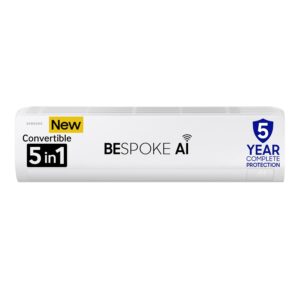 Samsung 1.5 Ton 3 Star AI Inverter Smart Split AC (WiFi, Energy Saving, Voice Control, Powerful Cooling, Copper, Digital Inverter, 4 Way swing, 5 Step Convertible, BESPOKE AI AR50H19D1XHNNA)